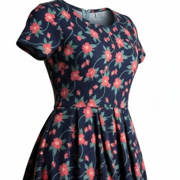 LuLaRoe Dresses & Skirts - LulaRoe | Floral | Black & Orange | Amelia Dress Small